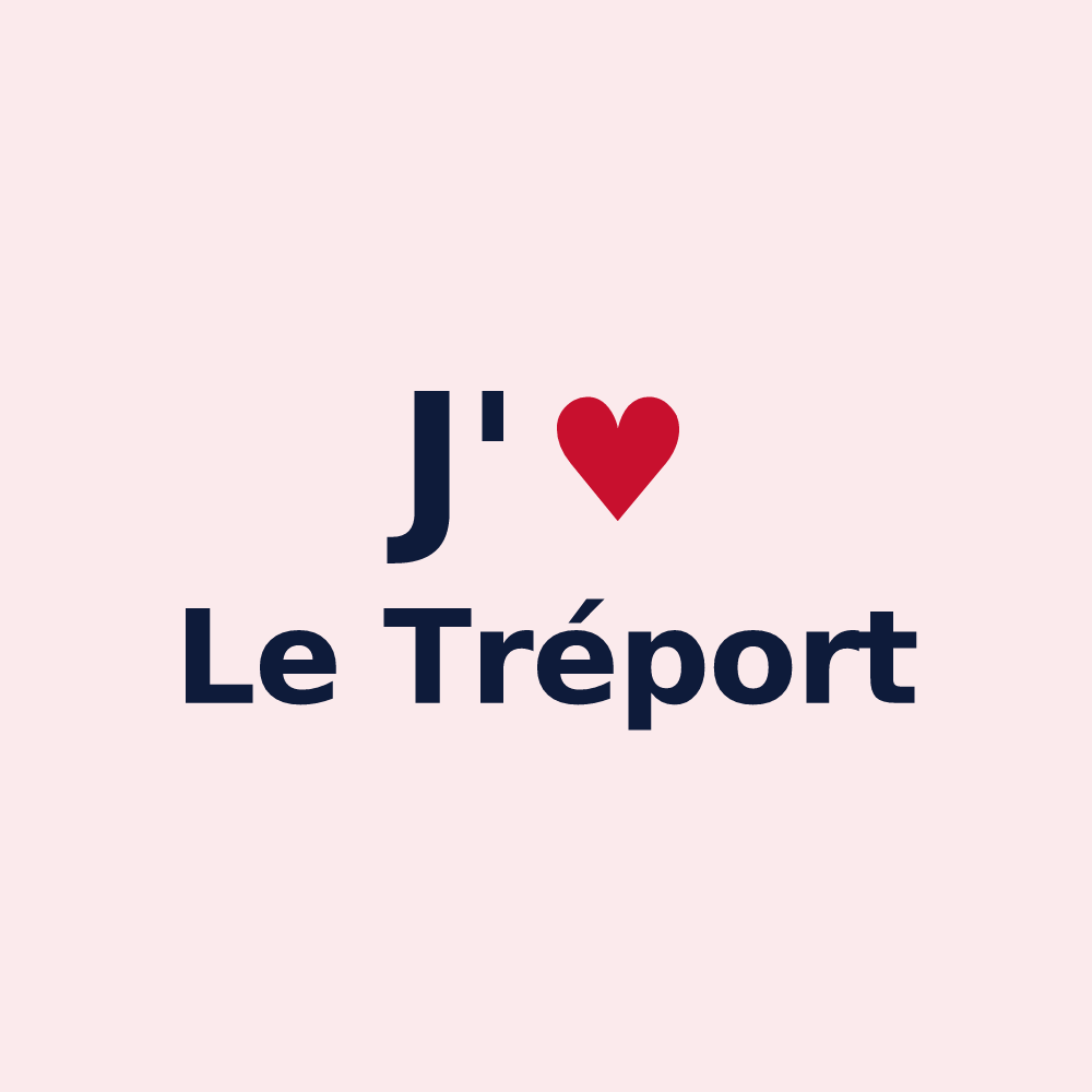 Magnet personnalisé Le Tréport — design J'aime Le Tréport