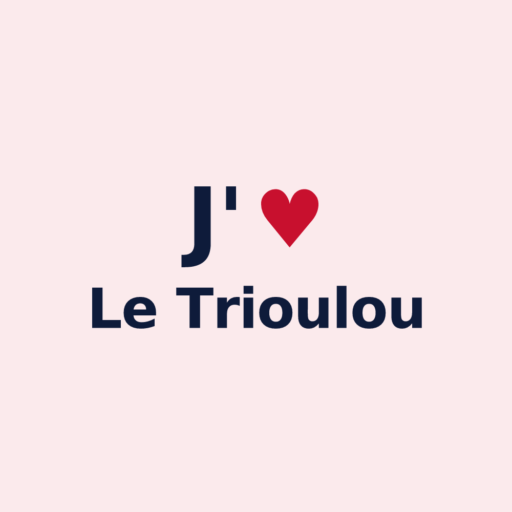 Magnet personnalisé Le Trioulou — design J'aime Le Trioulou