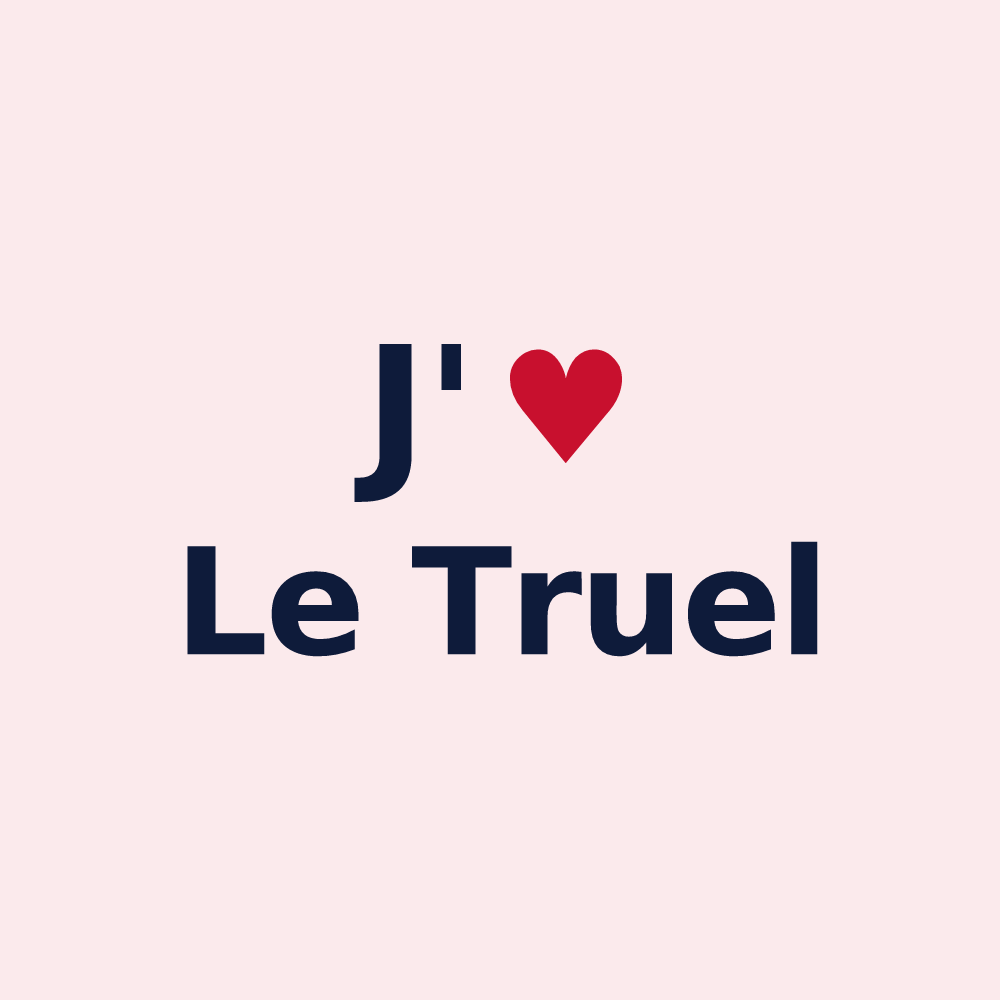 Magnet personnalisé Le Truel — design « J'aime Le Truel » imprimé sur le magnet