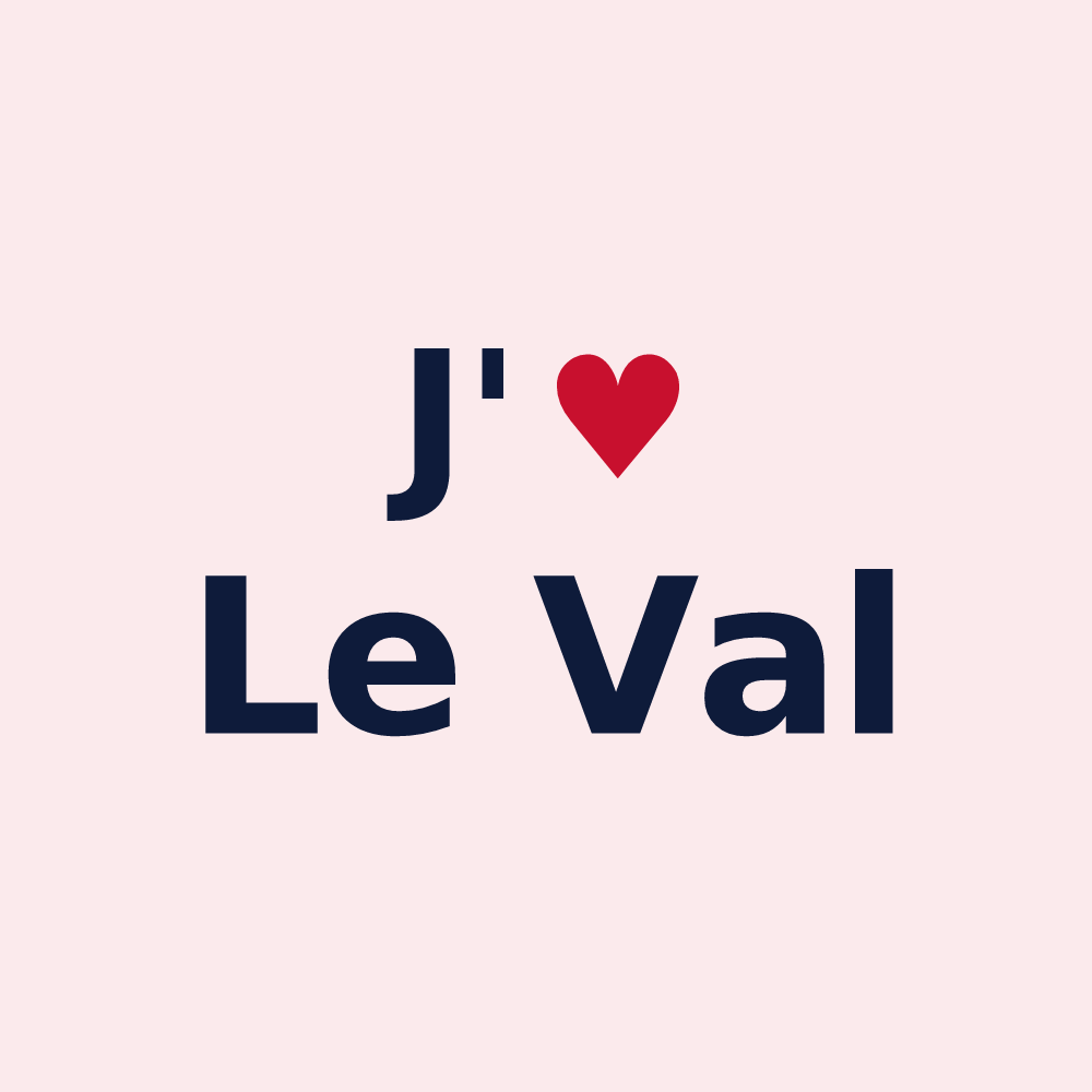 Magnet personnalisé Le Val — design J'aime Le Val