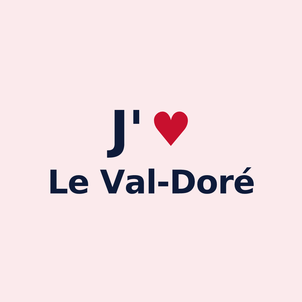 Magnet personnalisé Le Val-Doré — design J'aime Le Val-Doré