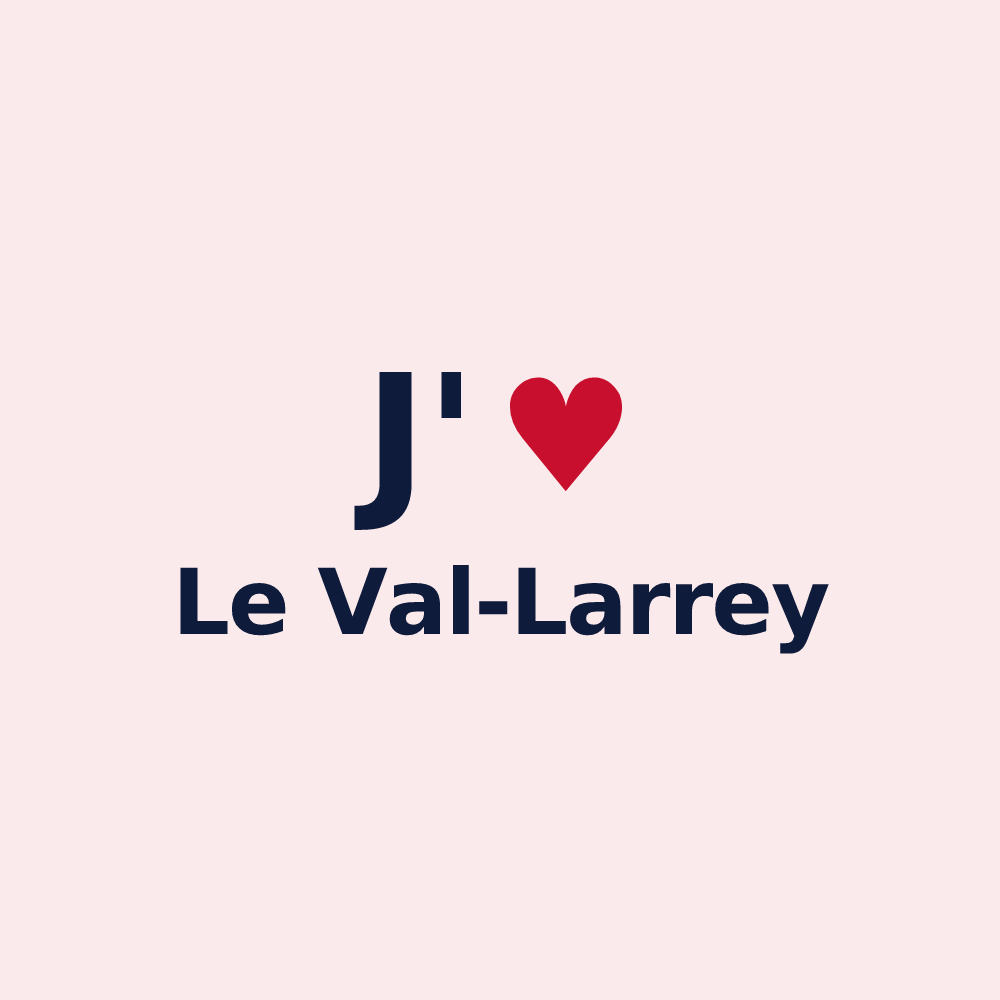 Magnet personnalisé Le Val-Larrey — design J'aime Le Val-Larrey