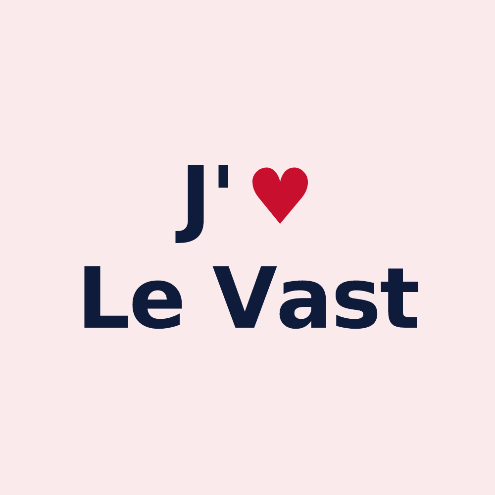Magnet personnalisé Le Vast — design J'aime Le Vast