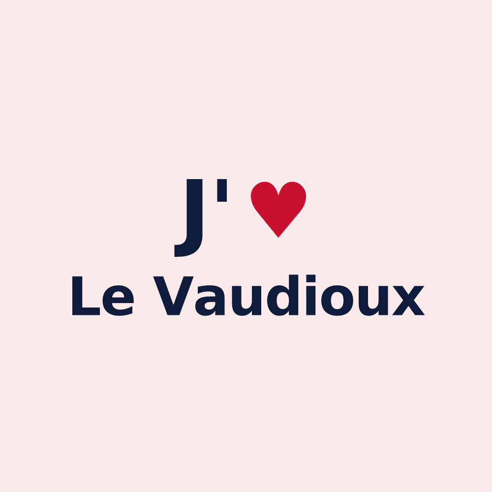 Magnet personnalisé Le Vaudioux — design J'aime Le Vaudioux