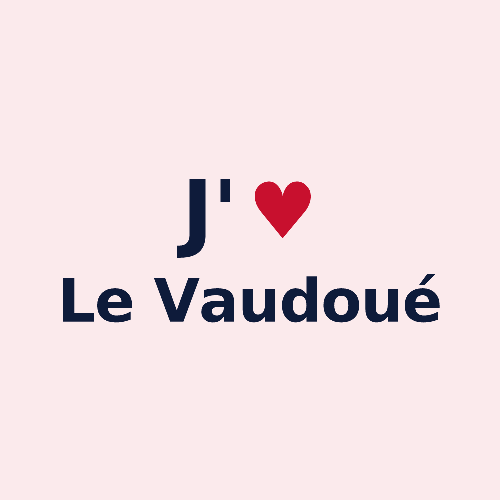 Magnet personnalisé Le Vaudoué — design J'aime Le Vaudoué