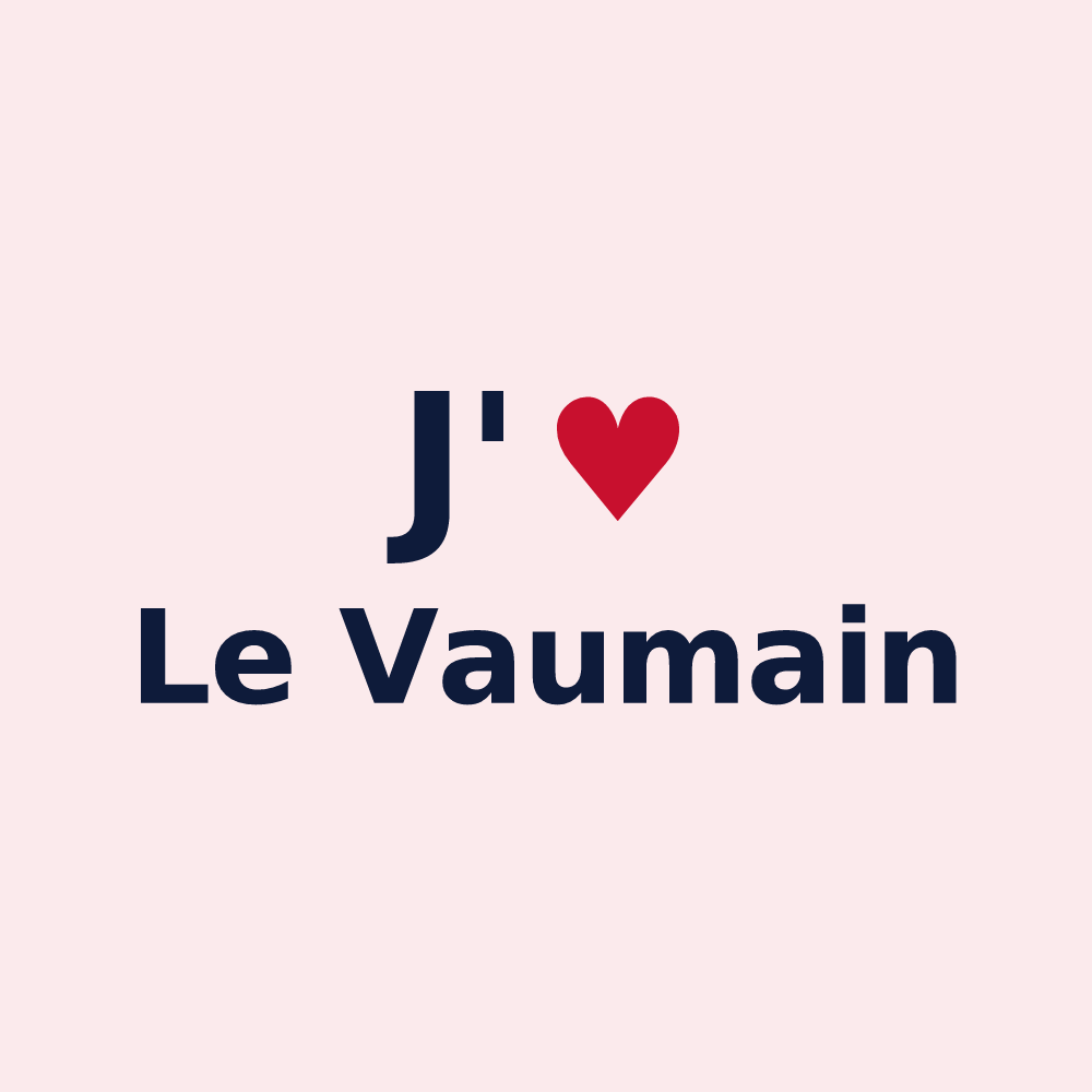 Magnet personnalisé Le Vaumain — design J'aime Le Vaumain