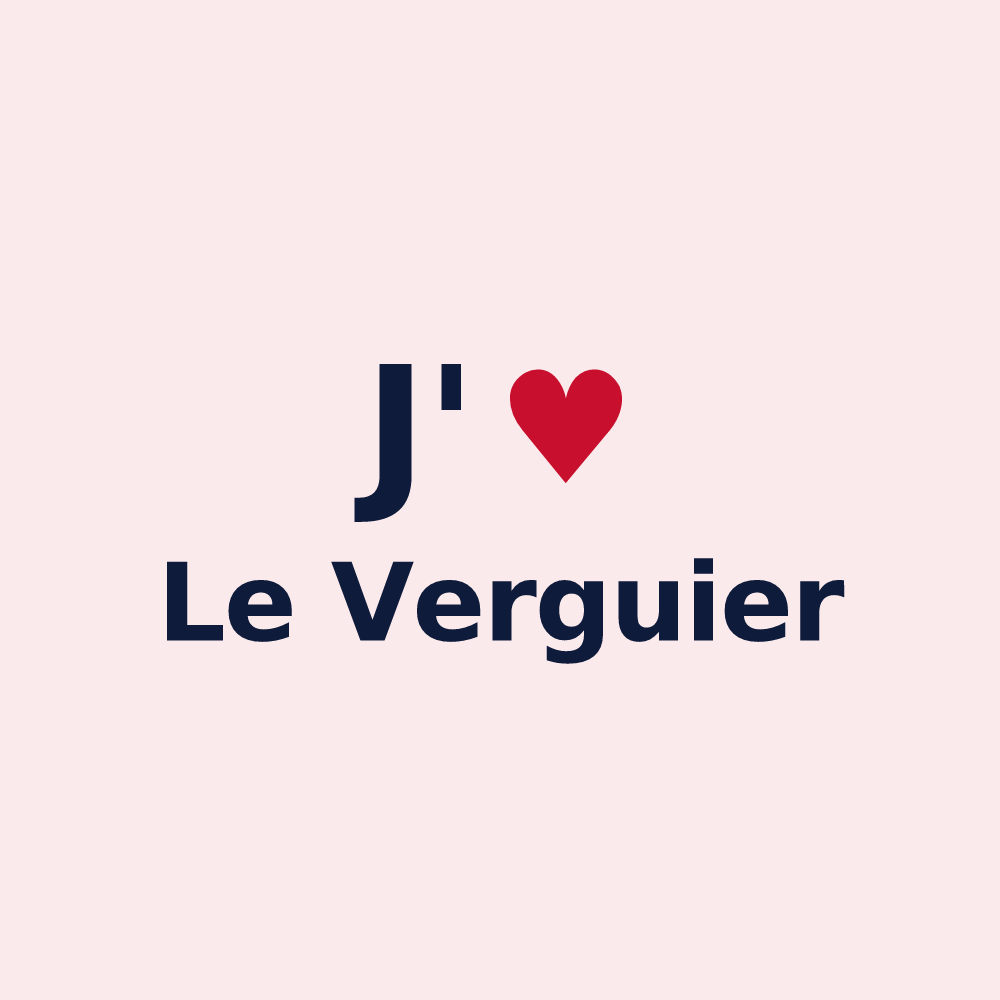 Magnet personnalisé Le Verguier — design J'aime Le Verguier