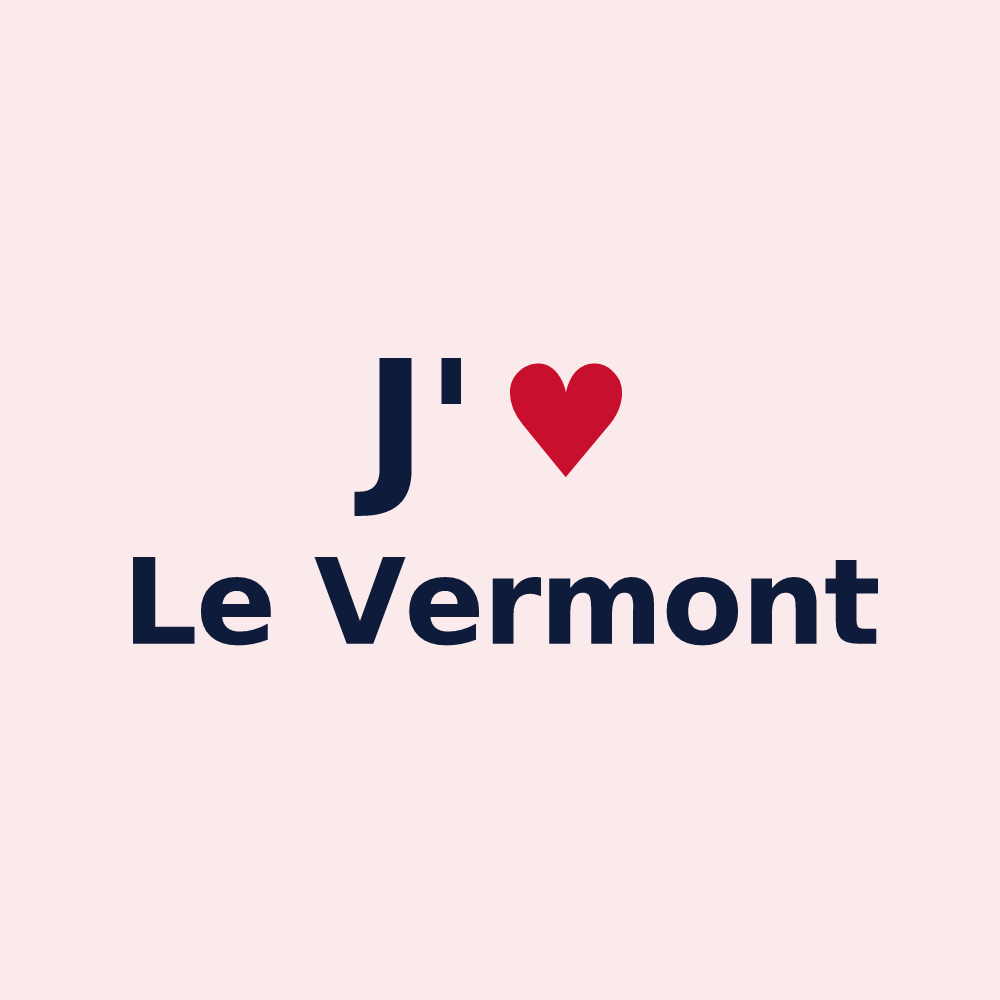 Magnet personnalisé Le Vermont — design J'aime Le Vermont