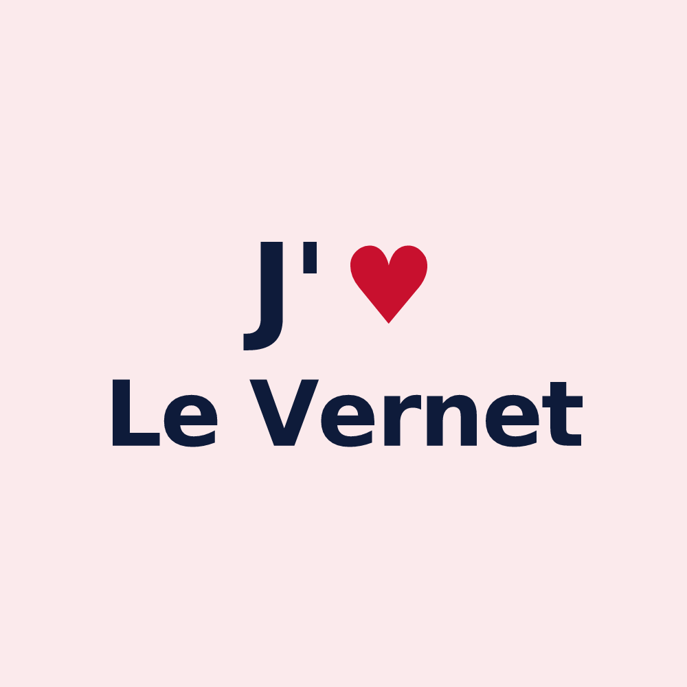 Magnet personnalisé Le Vernet — design J'aime Le Vernet