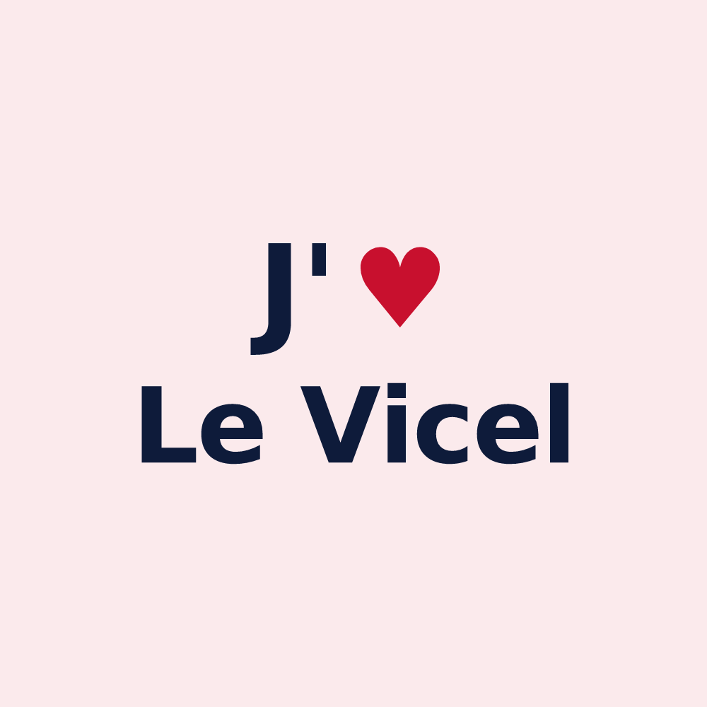 Magnet personnalisé Le Vicel — design J'aime Le Vicel