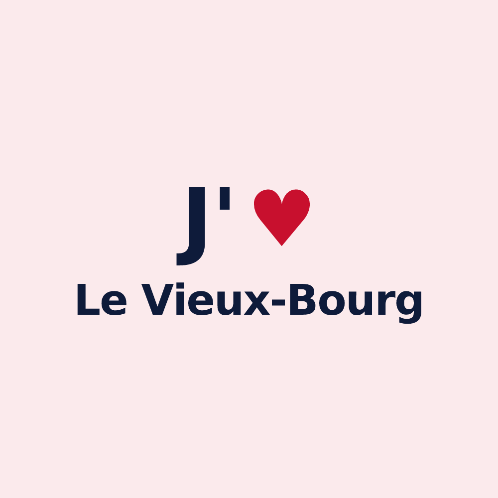 Magnet personnalisé Le Vieux-Bourg — design J'aime Le Vieux-Bourg