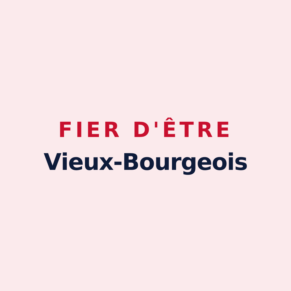 Magnet « Fier d'être Vieux-Bourgeois » — design pour Le Vieux-Bourg