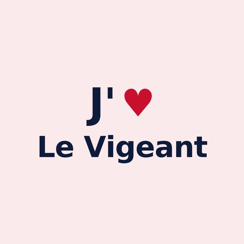 Magnet personnalisé Le Vigeant — design J'aime Le Vigeant