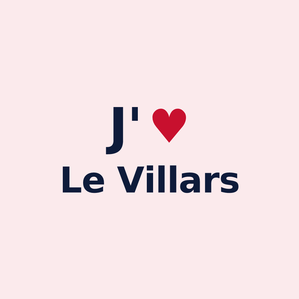 Magnet personnalisé Le Villars — design J'aime Le Villars