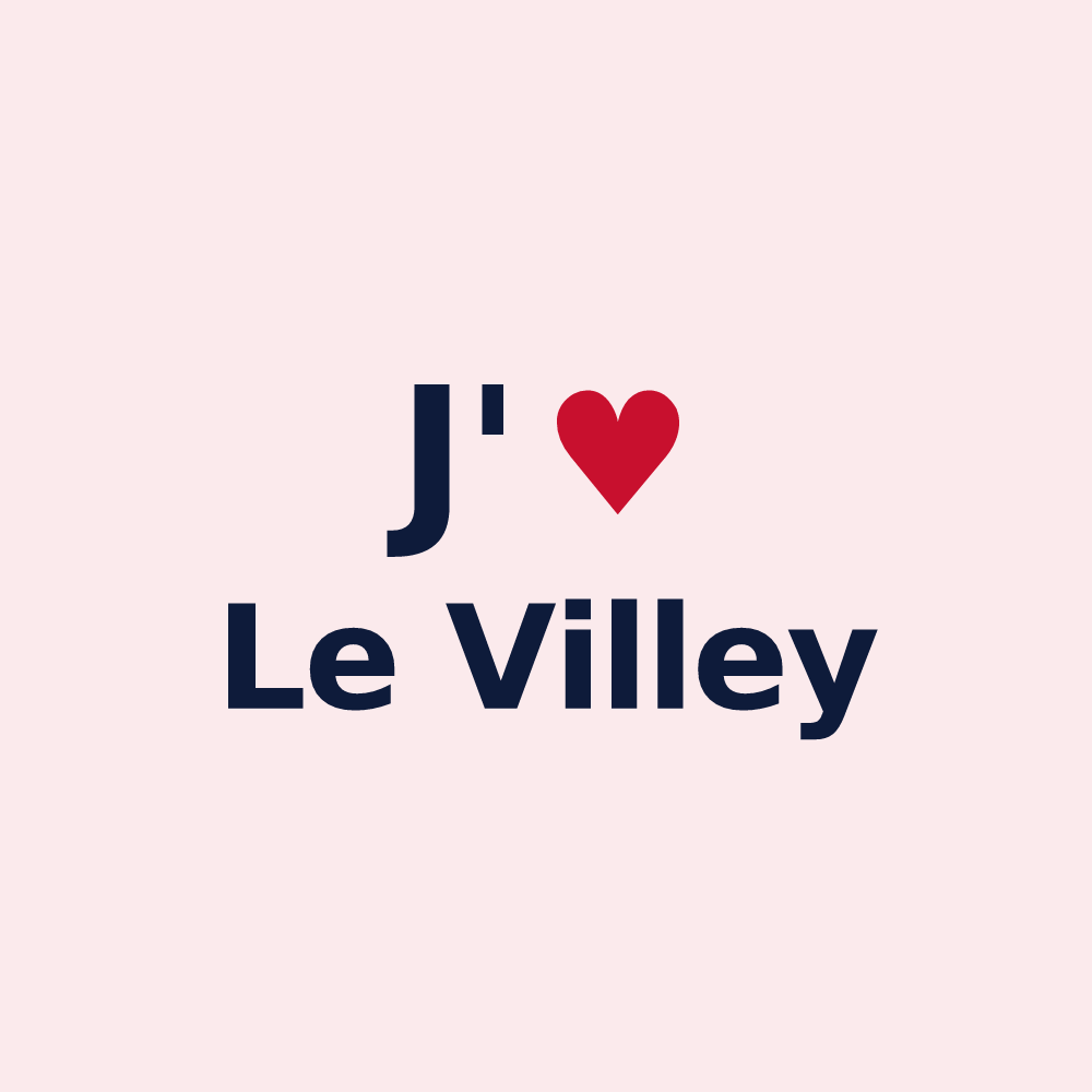 Magnet personnalisé Le Villey — design J'aime Le Villey