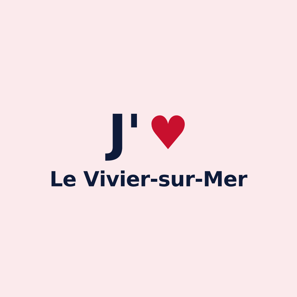 Magnet personnalisé Le Vivier-sur-Mer — design J'aime Le Vivier-sur-Mer