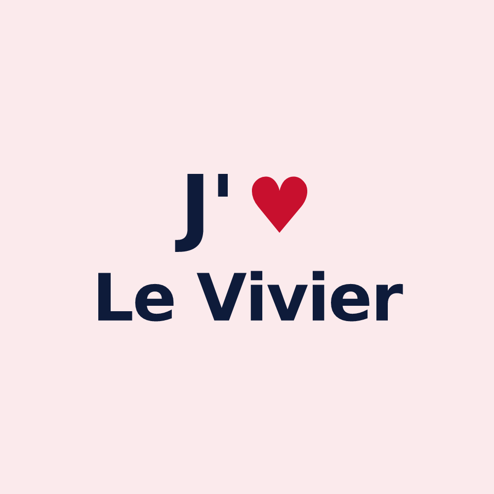 Magnet personnalisé Le Vivier — design « J'aime Le Vivier » imprimé sur le magnet
