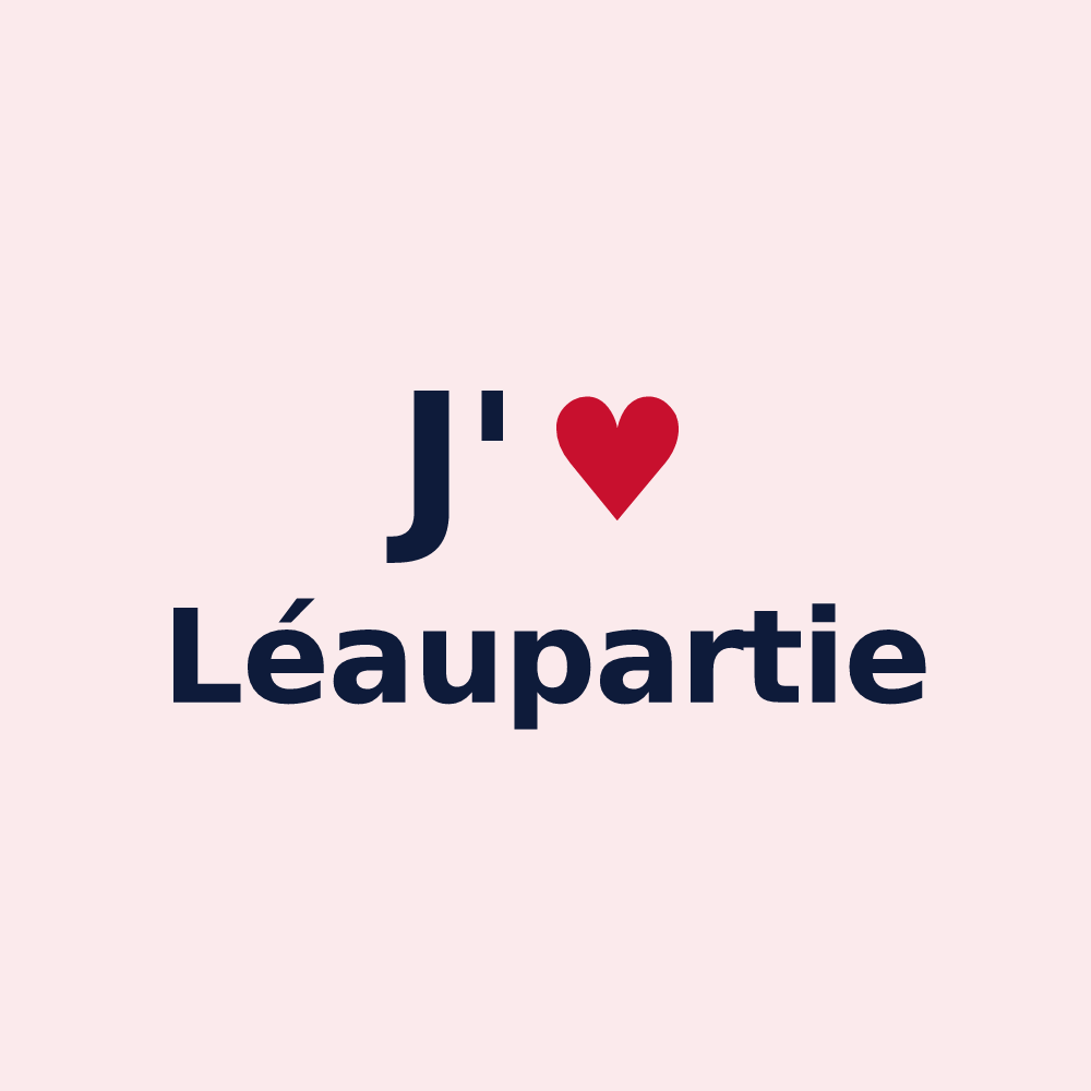 Magnet personnalisé Léaupartie — design J'aime Léaupartie