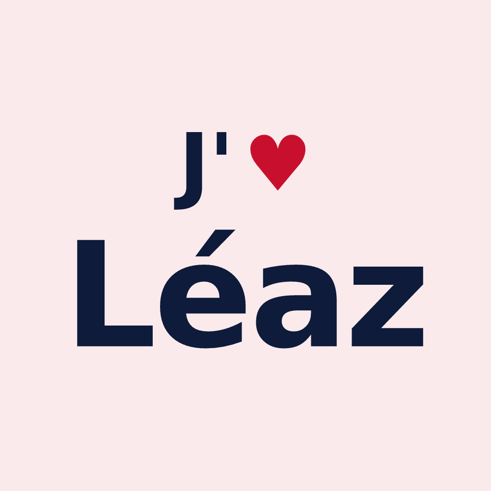Magnet personnalisé Léaz — design J'aime Léaz