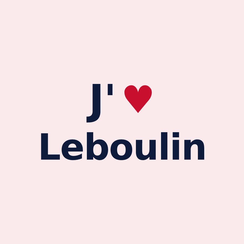 Magnet personnalisé Leboulin — design J'aime Leboulin