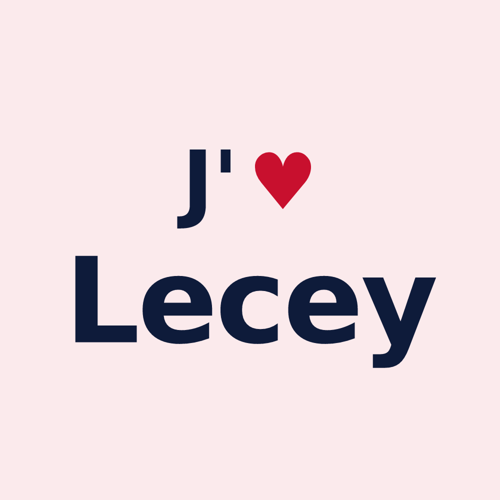 Magnet personnalisé Lecey — design J'aime Lecey
