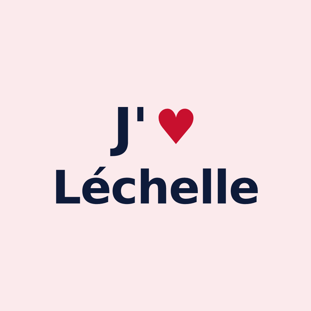 Magnet personnalisé Léchelle — design J'aime Léchelle