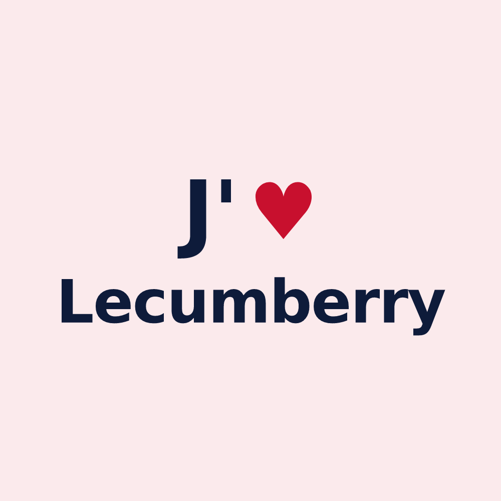 Magnet personnalisé Lecumberry — design J'aime Lecumberry
