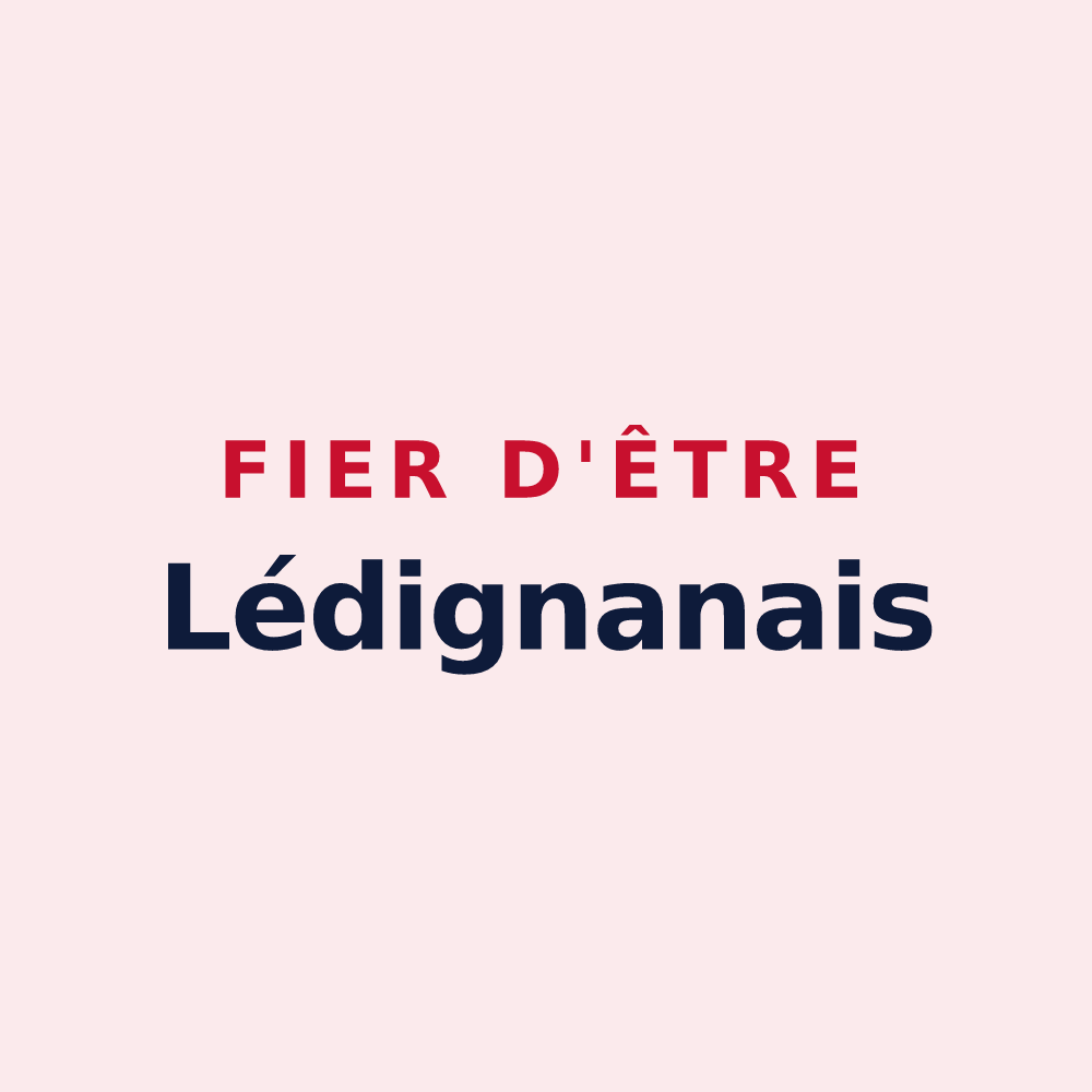 Magnet « Fier d'être Lédignanais » — design pour Lédignan
