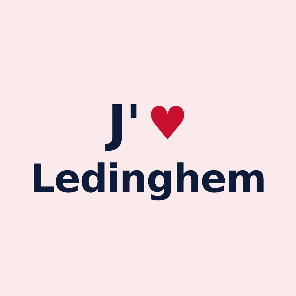 Magnet personnalisé Ledinghem — design J'aime Ledinghem