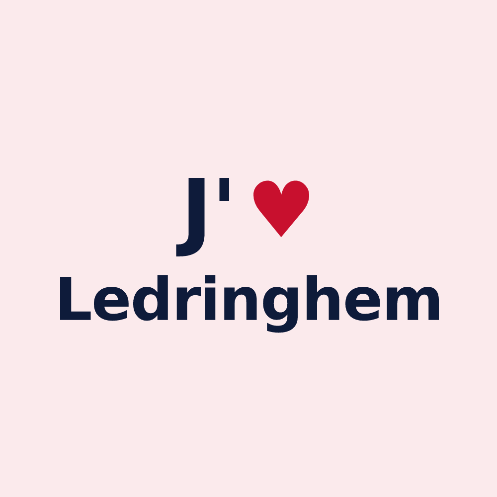 Magnet personnalisé Ledringhem — design J'aime Ledringhem