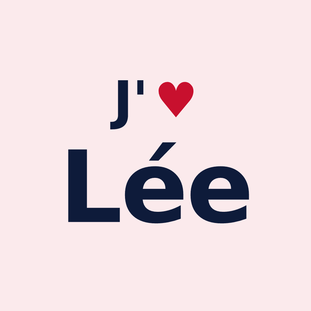 Magnet personnalisé Lée — design « J'aime Lée » imprimé sur le magnet