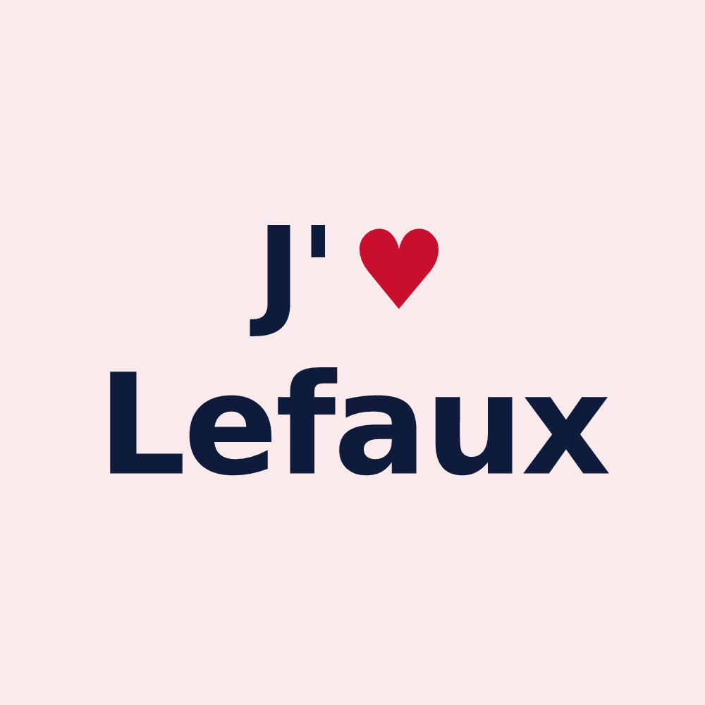 Magnet personnalisé Lefaux — design J'aime Lefaux