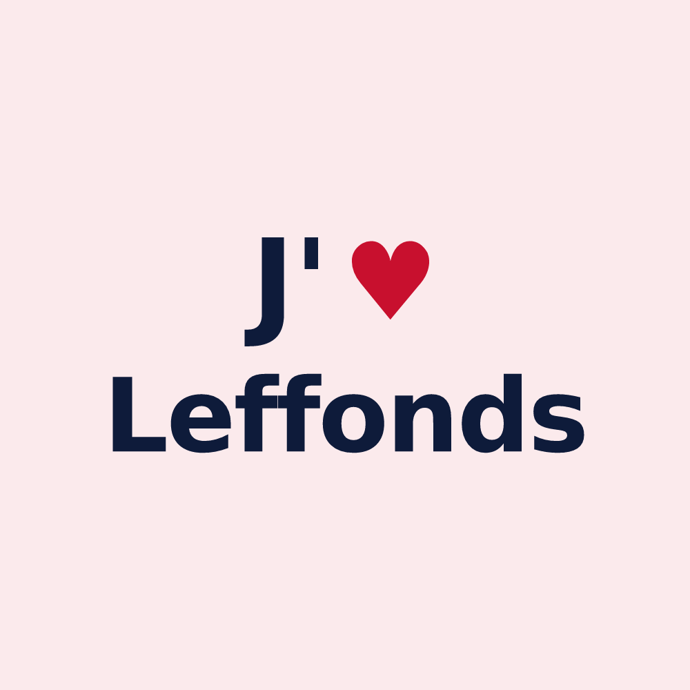 Magnet personnalisé Leffonds — design J'aime Leffonds