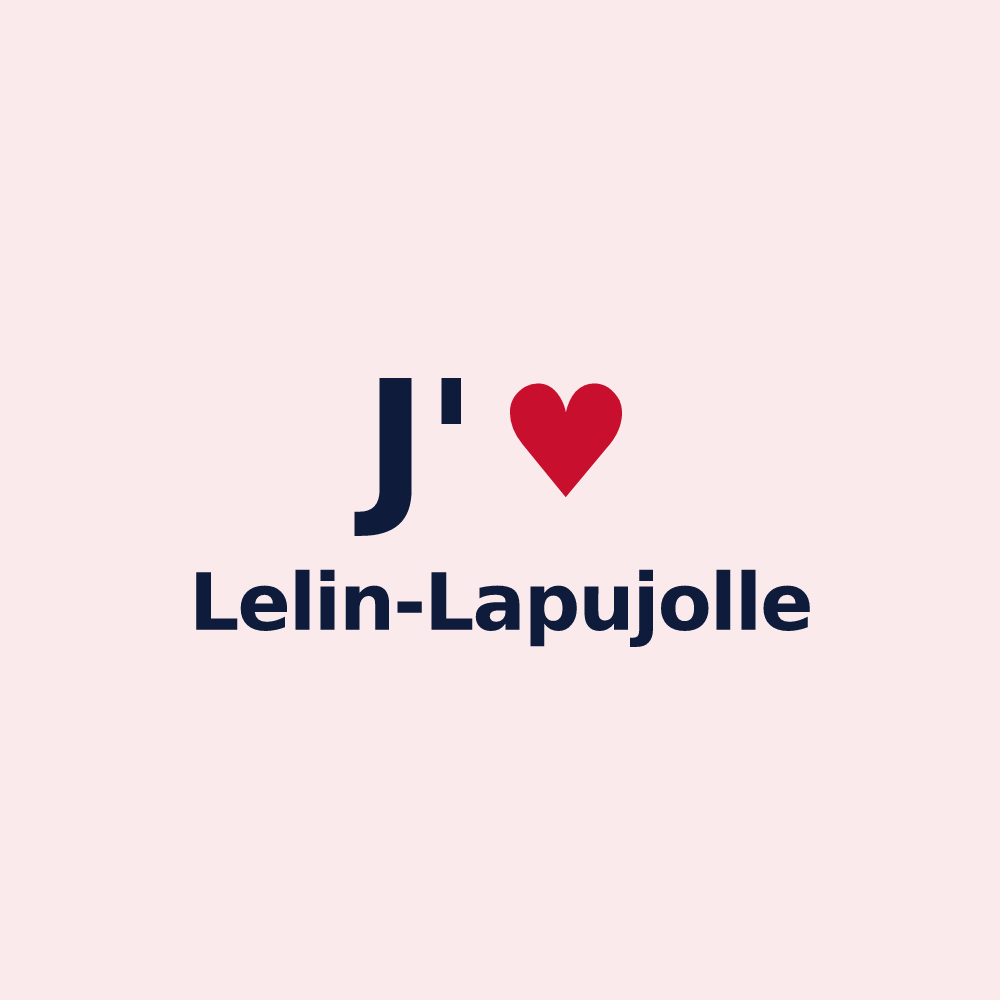 Magnet personnalisé Lelin-Lapujolle — design J'aime Lelin-Lapujolle