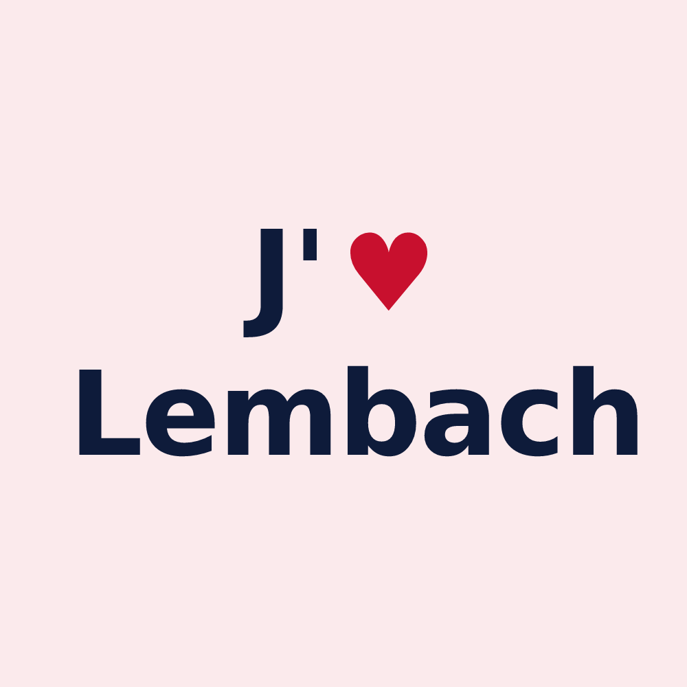 Magnet personnalisé Lembach — design J'aime Lembach