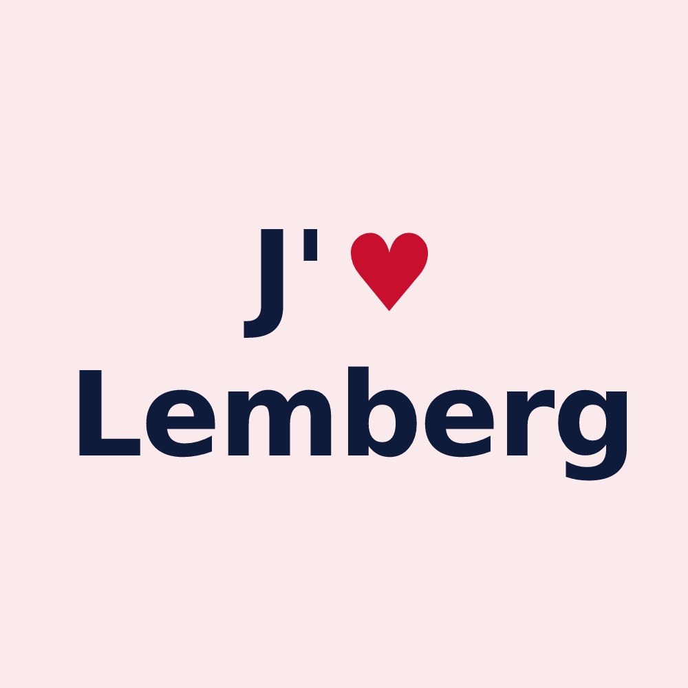 Magnet personnalisé Lemberg — design J'aime Lemberg