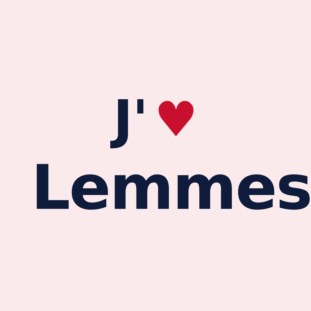 Magnet personnalisé Lemmes — design J'aime Lemmes