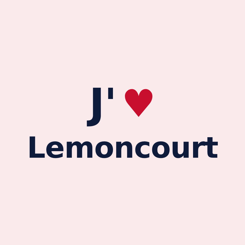 Magnet personnalisé Lemoncourt — design J'aime Lemoncourt