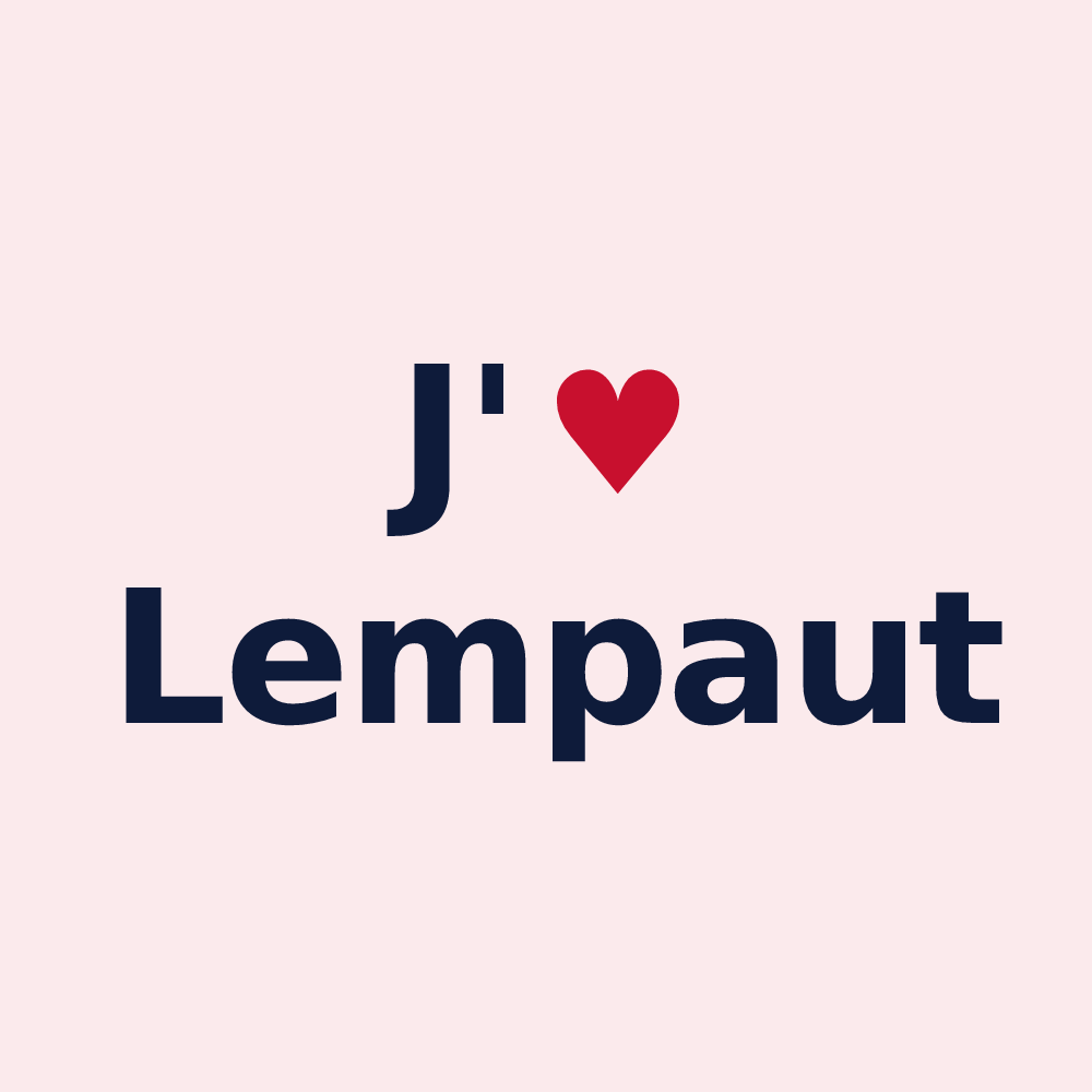 Magnet personnalisé Lempaut — design J'aime Lempaut