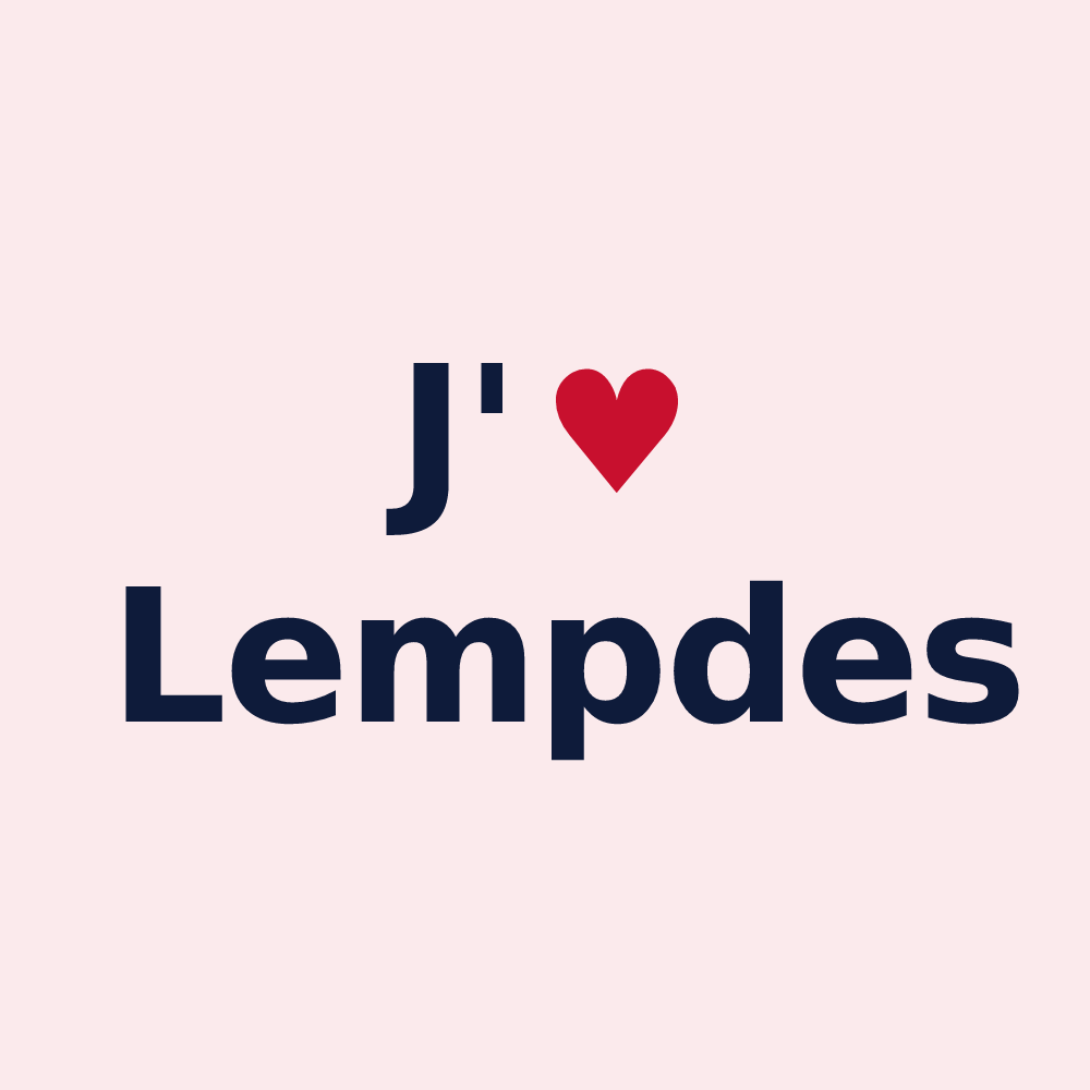 Magnet personnalisé Lempdes — design J'aime Lempdes