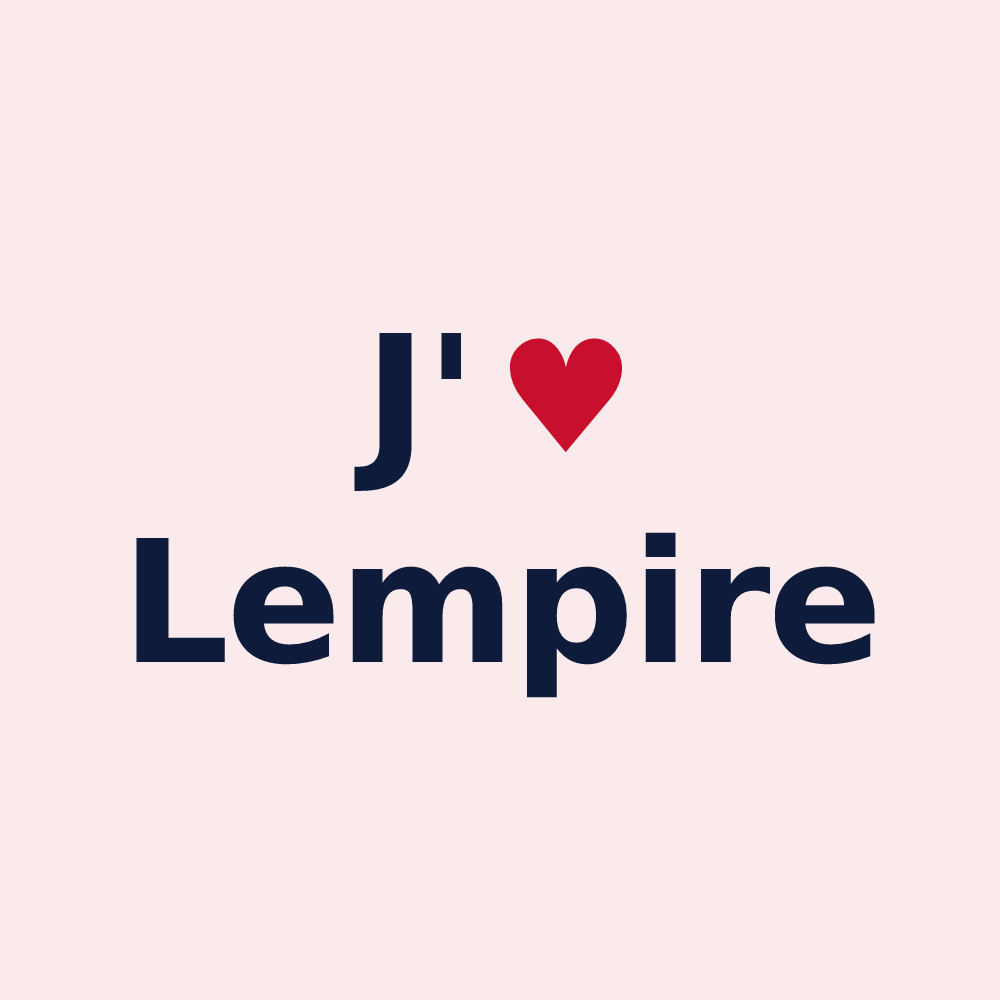 Magnet personnalisé Lempire — design J'aime Lempire