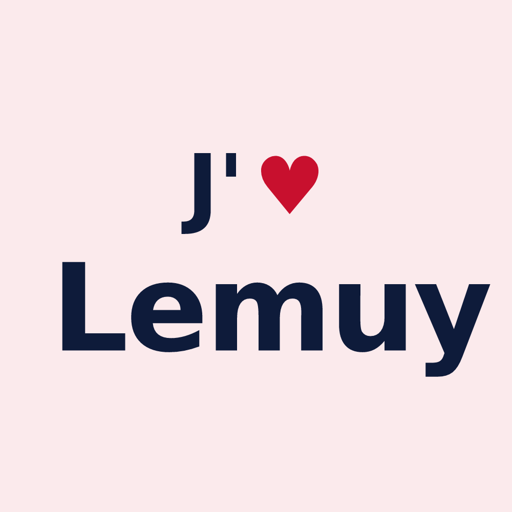 Magnet personnalisé Lemuy — design J'aime Lemuy