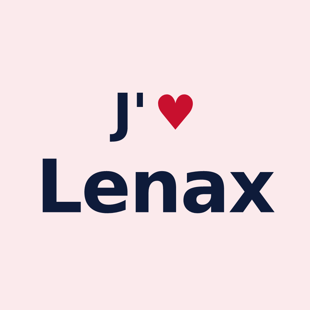 Magnet personnalisé Lenax — design J'aime Lenax