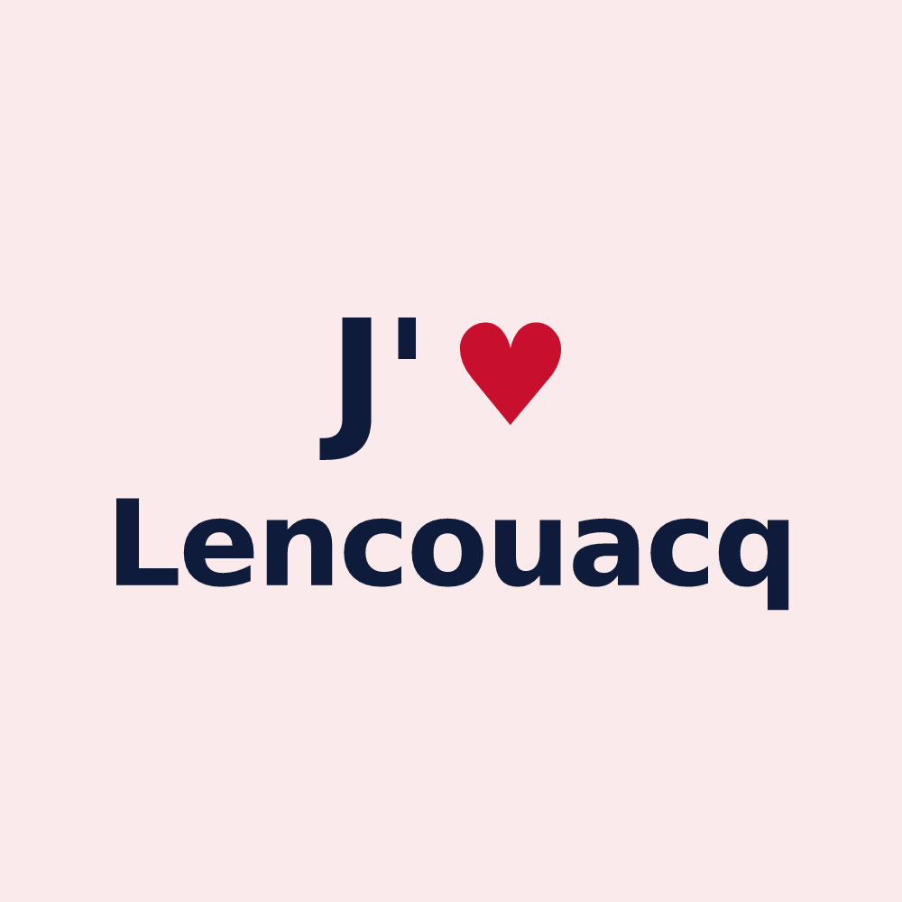 Magnet personnalisé Lencouacq — design J'aime Lencouacq