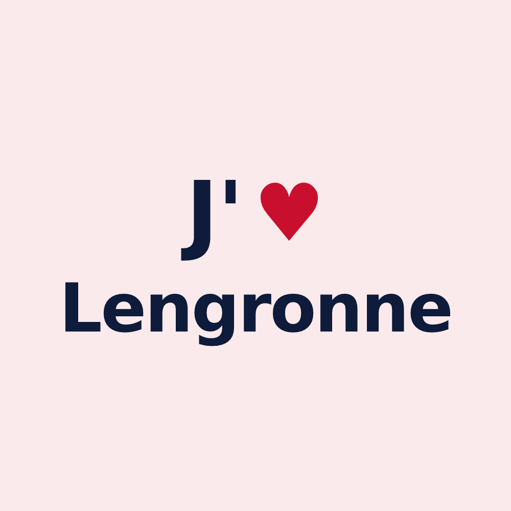 Magnet personnalisé Lengronne — design J'aime Lengronne