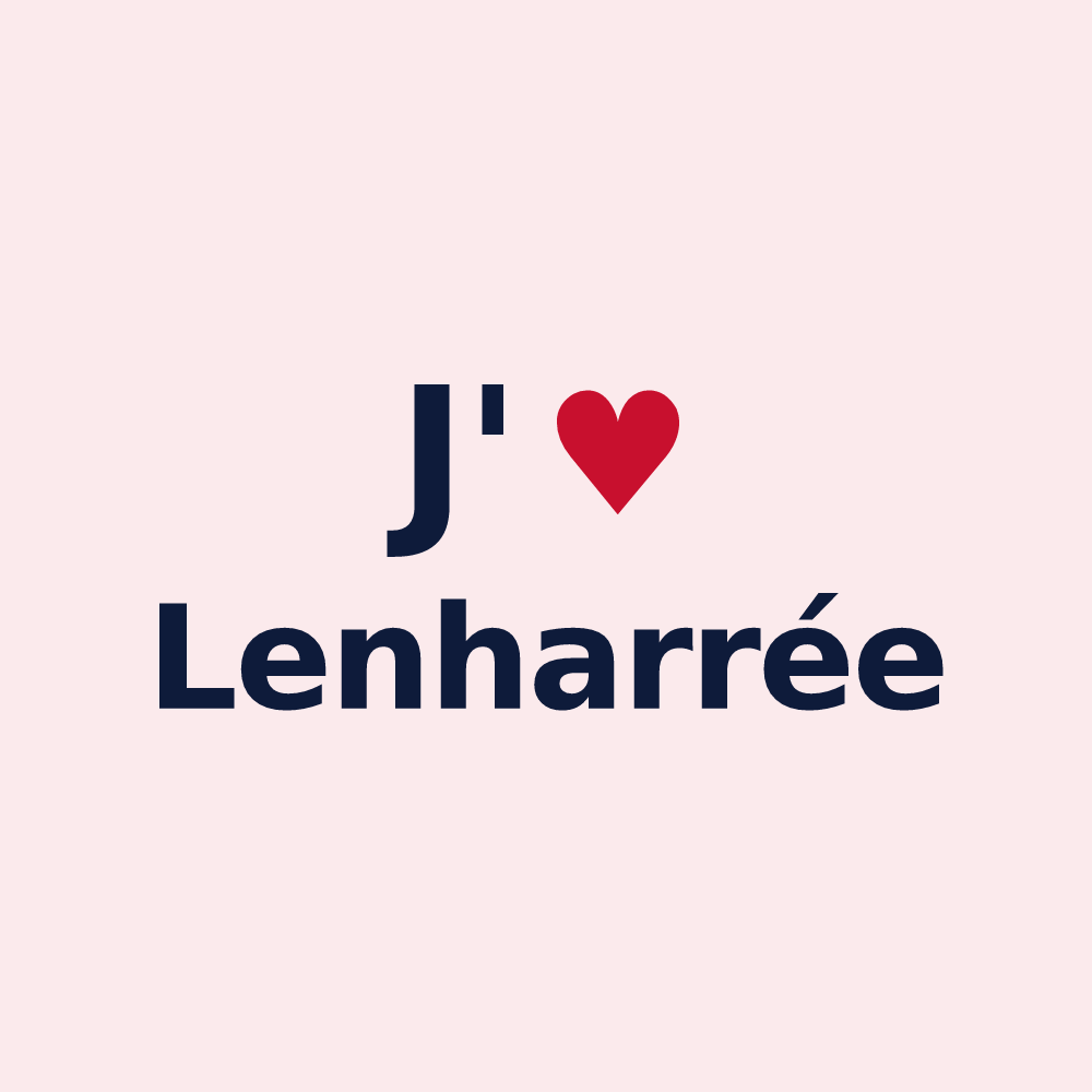 Magnet personnalisé Lenharrée — design J'aime Lenharrée