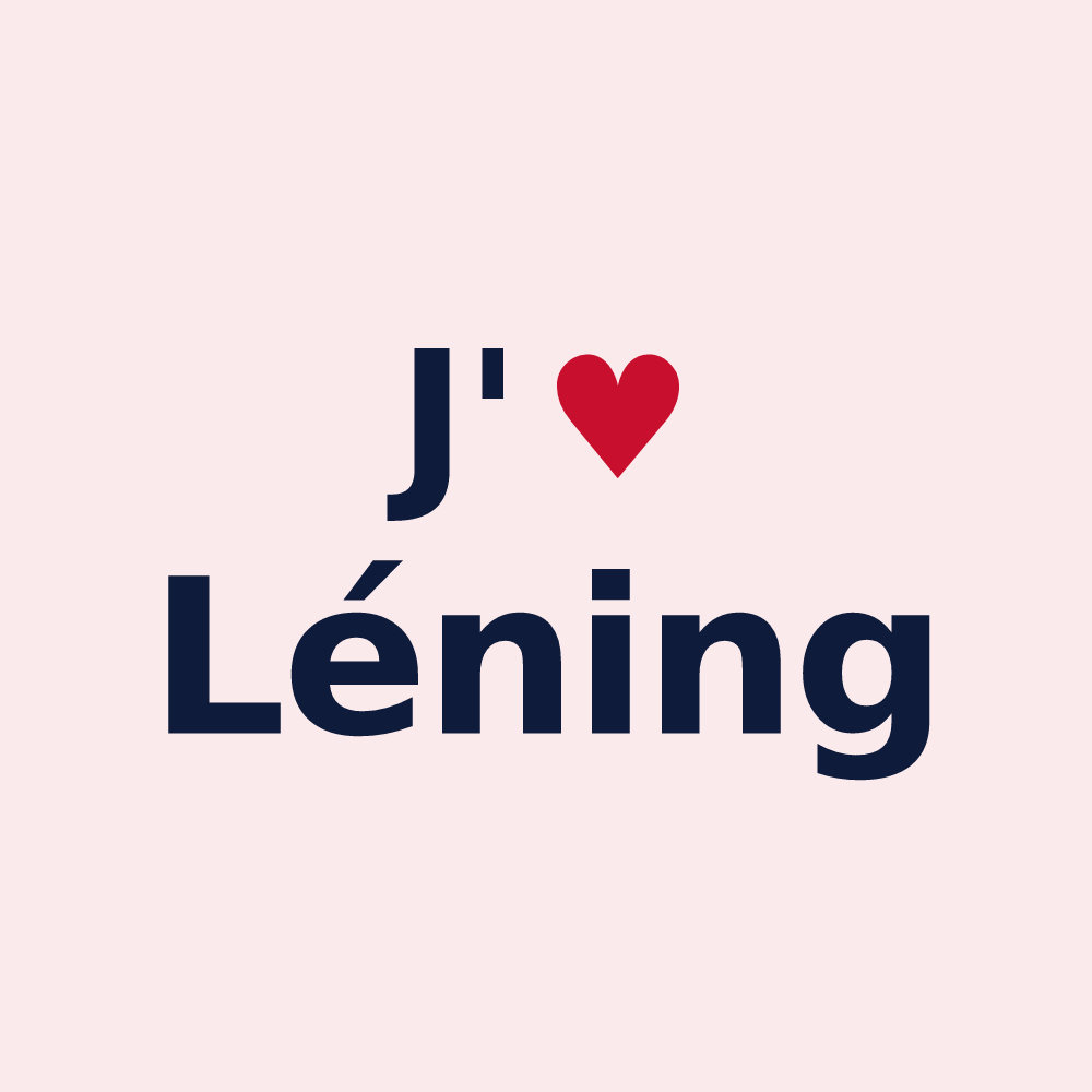 Magnet personnalisé Léning — design J'aime Léning