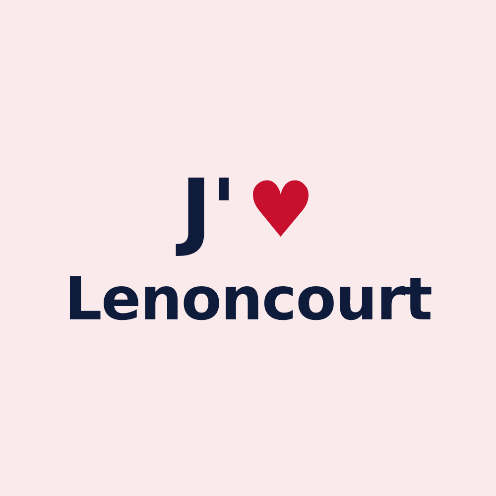 Magnet personnalisé Lenoncourt — design J'aime Lenoncourt