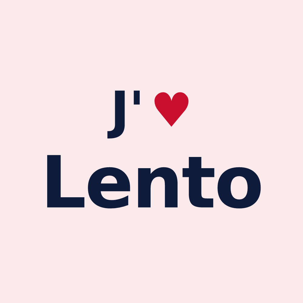 Magnet personnalisé Lento — design J'aime Lento