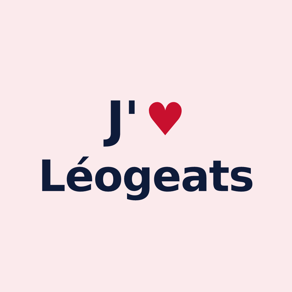 Magnet personnalisé Léogeats — design J'aime Léogeats